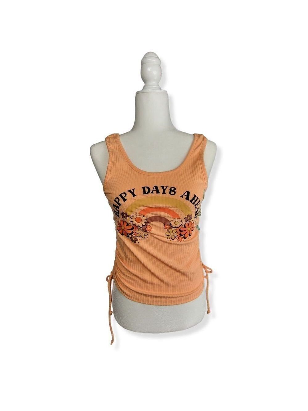 Zoe & Liv Orange Crop Top Medium